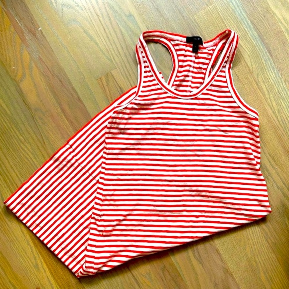 Jcrew Orange & White striped dress